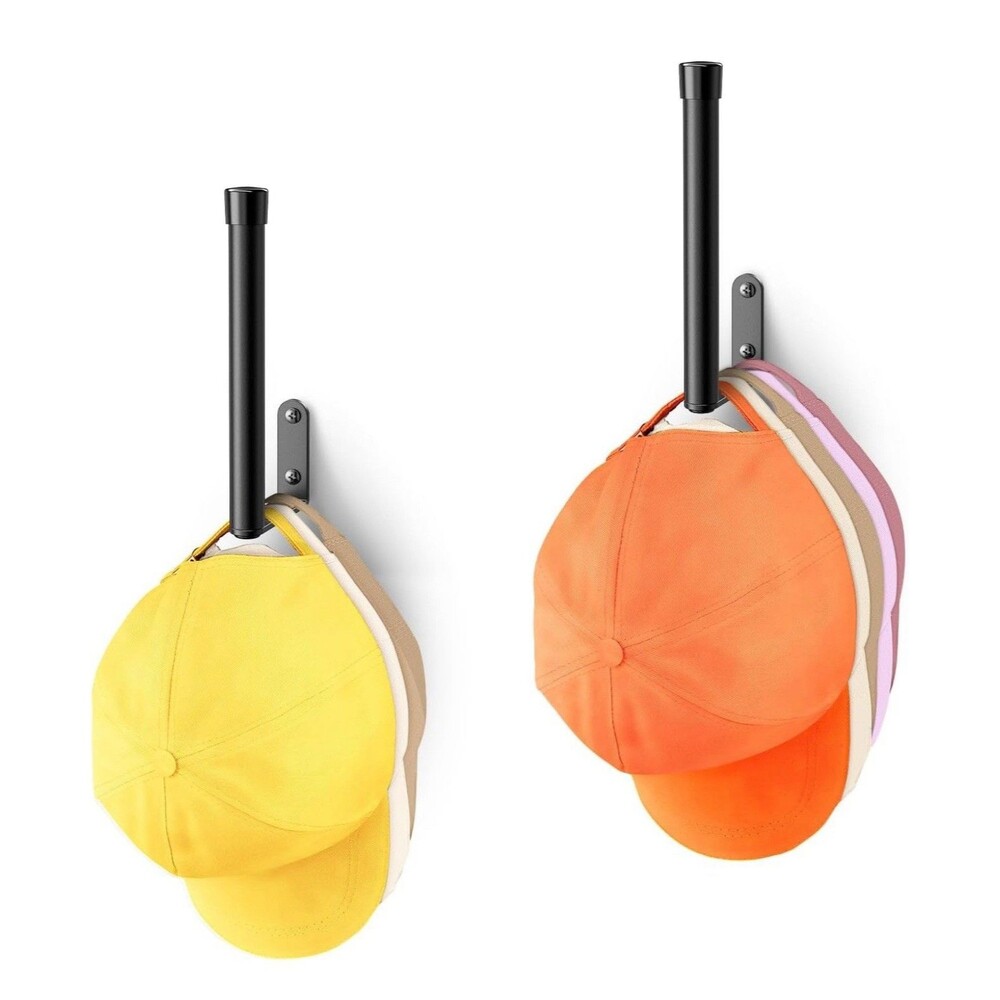 Kitsure Hat Rack for Wall - 2 Packs, Sturdy Metal Hat Organizer